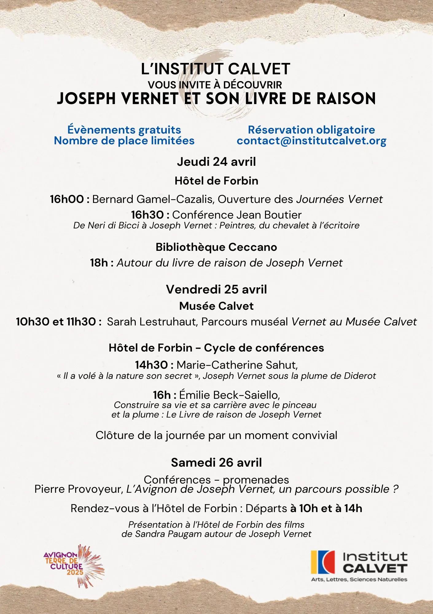 Programme Joseph Vernet et son livre de raison 2.0