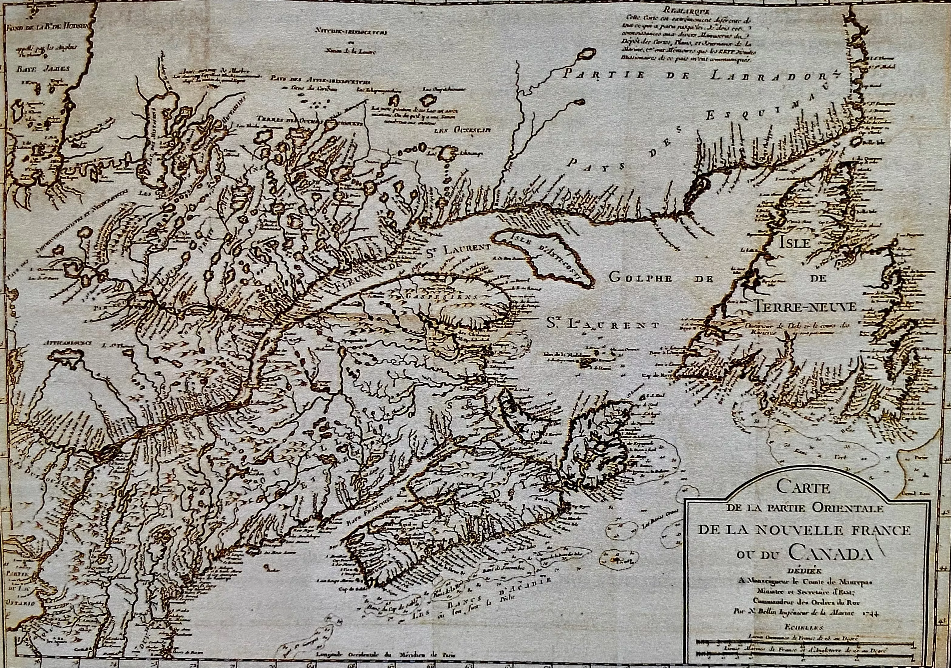 Carte de partie occidentale de la nouvelle France Charlevoix