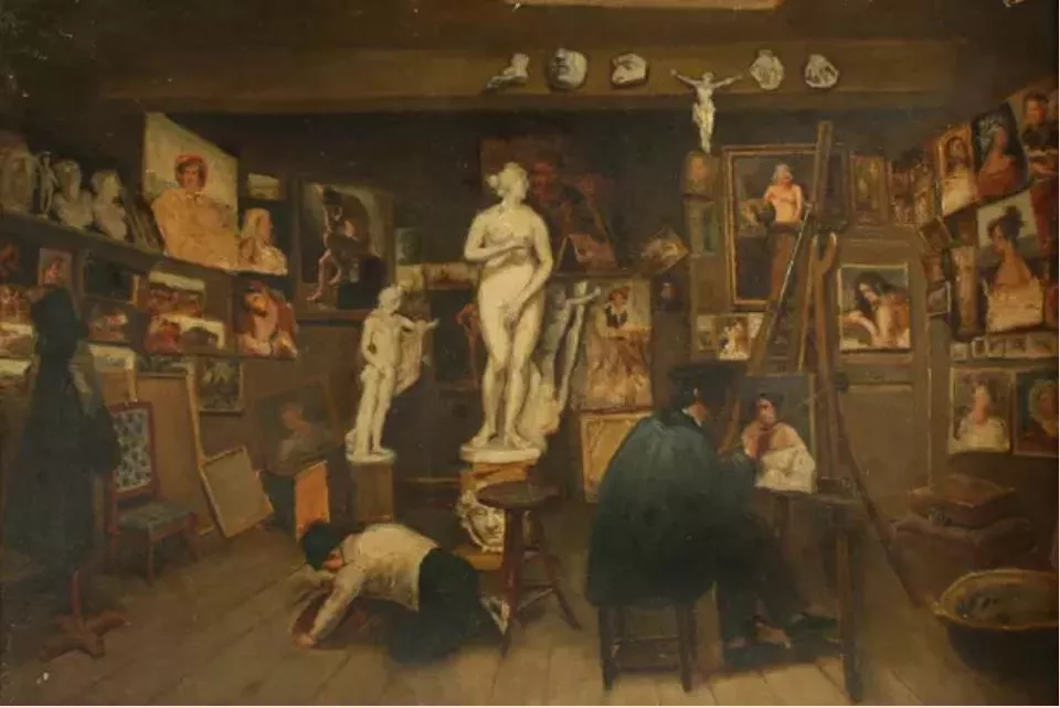 l'atelier de l'artiste BIGAND Auguste INV 16543.JPG